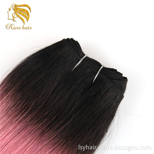 Light Pink Human Hair Weave Bundles Ombre Pink Hair Original Brazilian Platinum Pink Color Hair Extensions